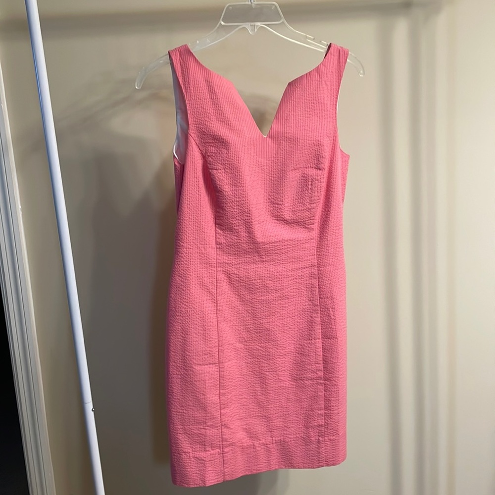 Lauren James pink Seersucker dress XS